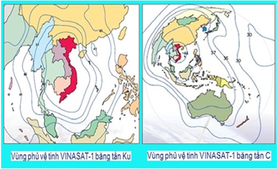 Vùng phủ của Vệ tinh Vinasat-1