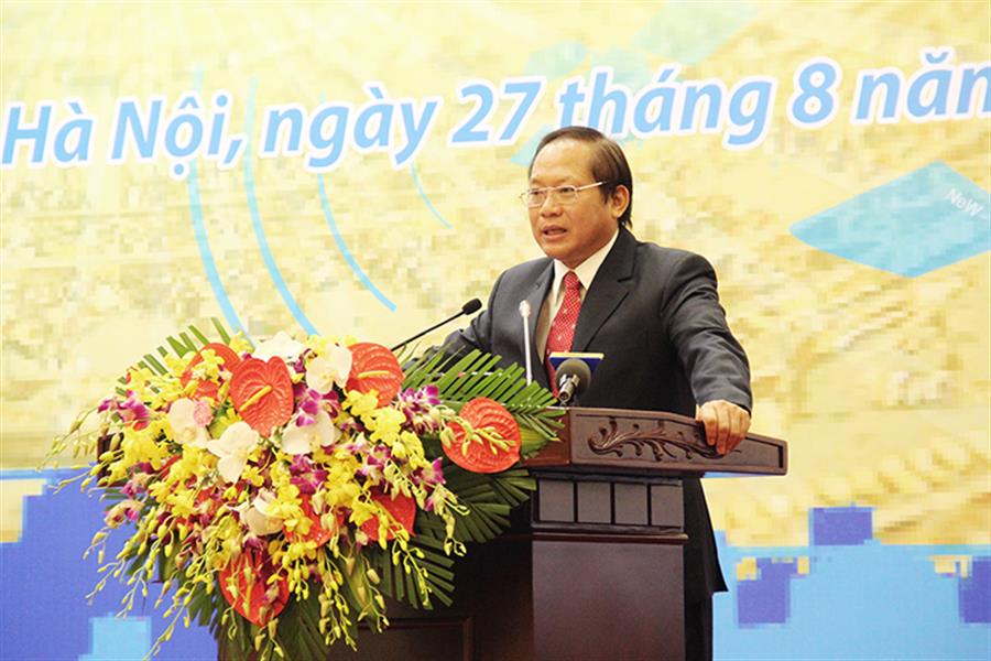 Bộ trưởng Bộ TT&TT Trương Minh Tuấn phát biểu tại Lễ kỷ niệm. Ảnh: Thảo Anh