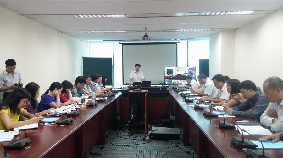 Ông Nguyễn Vĩnh An - Phó Vụ trưởng Vụ TCCB phát biểu tại lễ khai giảng