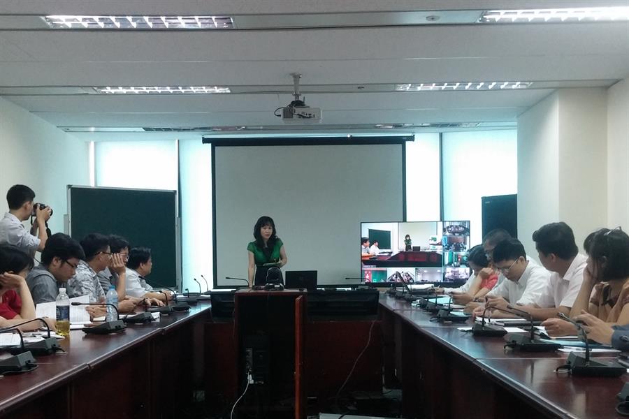 Bà Nguyễn Phương Anh - Phó Cục trưởng, phát biểu tại lễ khai giảng