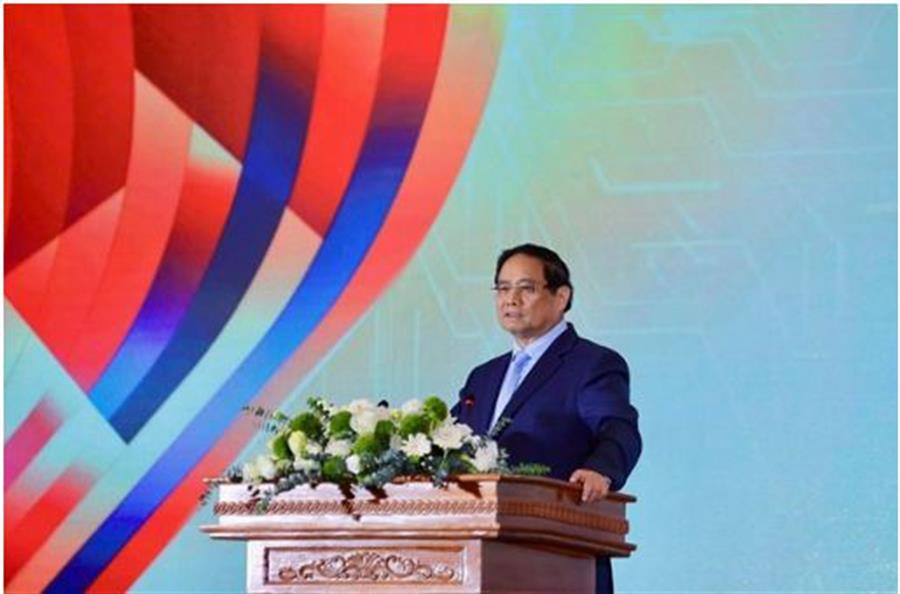 Thủ tướng Chính phủ Phạm Minh Chính phát biểu tại Lễ hưởng ứng Ngày hội ĐMST quốc gia 2025.