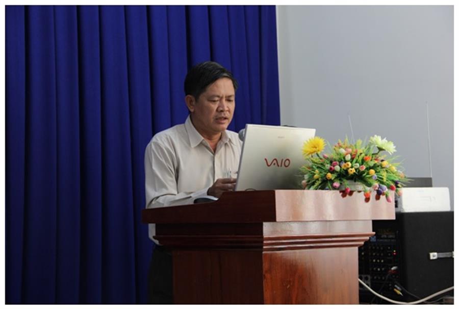 Ông Trần Quốc Hùng, Phó Giám đốc Sở TT-TT tỉnh Tây Ninh phát biểu khai mạc Hội nghị