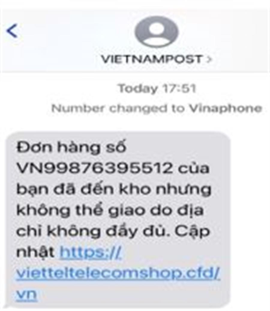 Nội dung tin nhắn lừa đảo