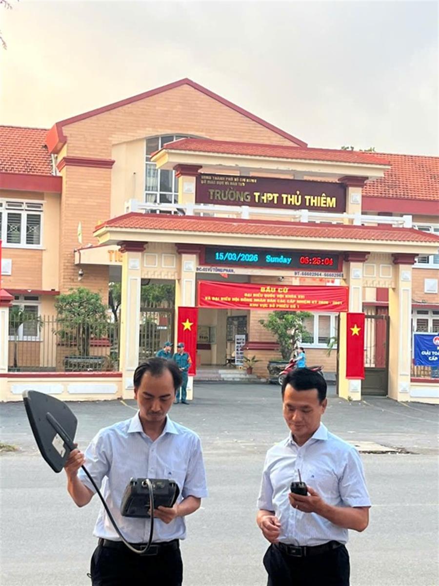 Hoạt động kiểm soát tần số phục vụ bầu cử tại thành phố Hồ Chí Minh
