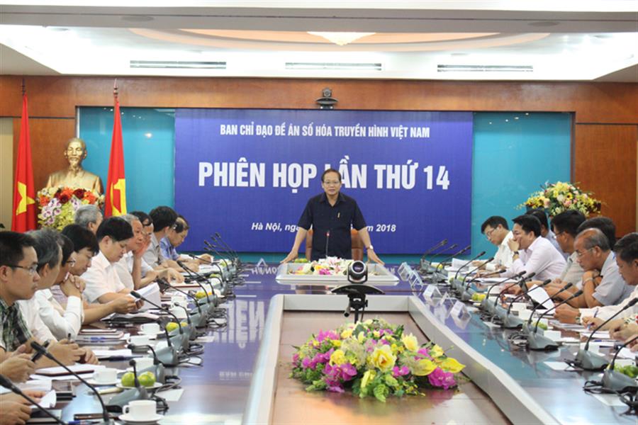 Toàn cảnh phiên họp lần thứ 14 của Ban Chỉ đạo Đề án số hóa truyền hình Việt Nam